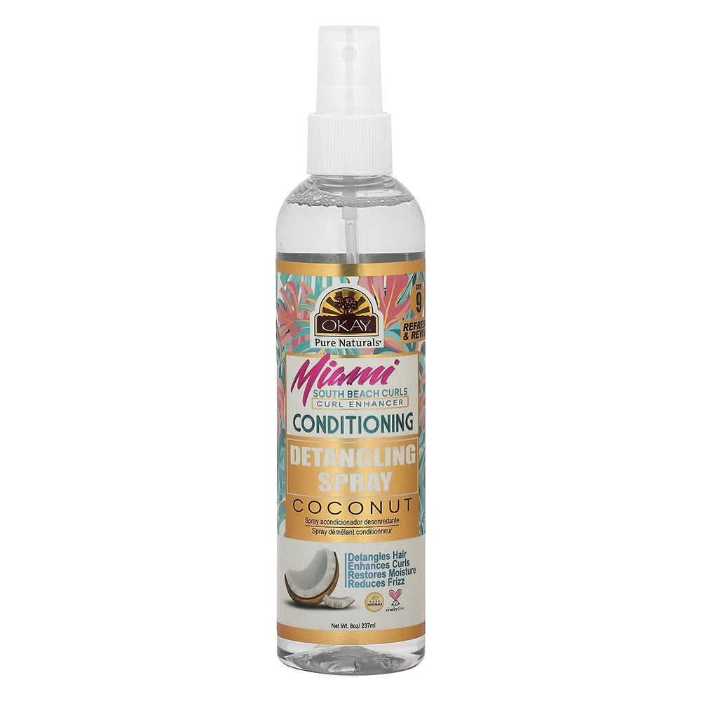 Okay Miami Conditioning Detangling Spray with Coconut 8Oz (237ml)